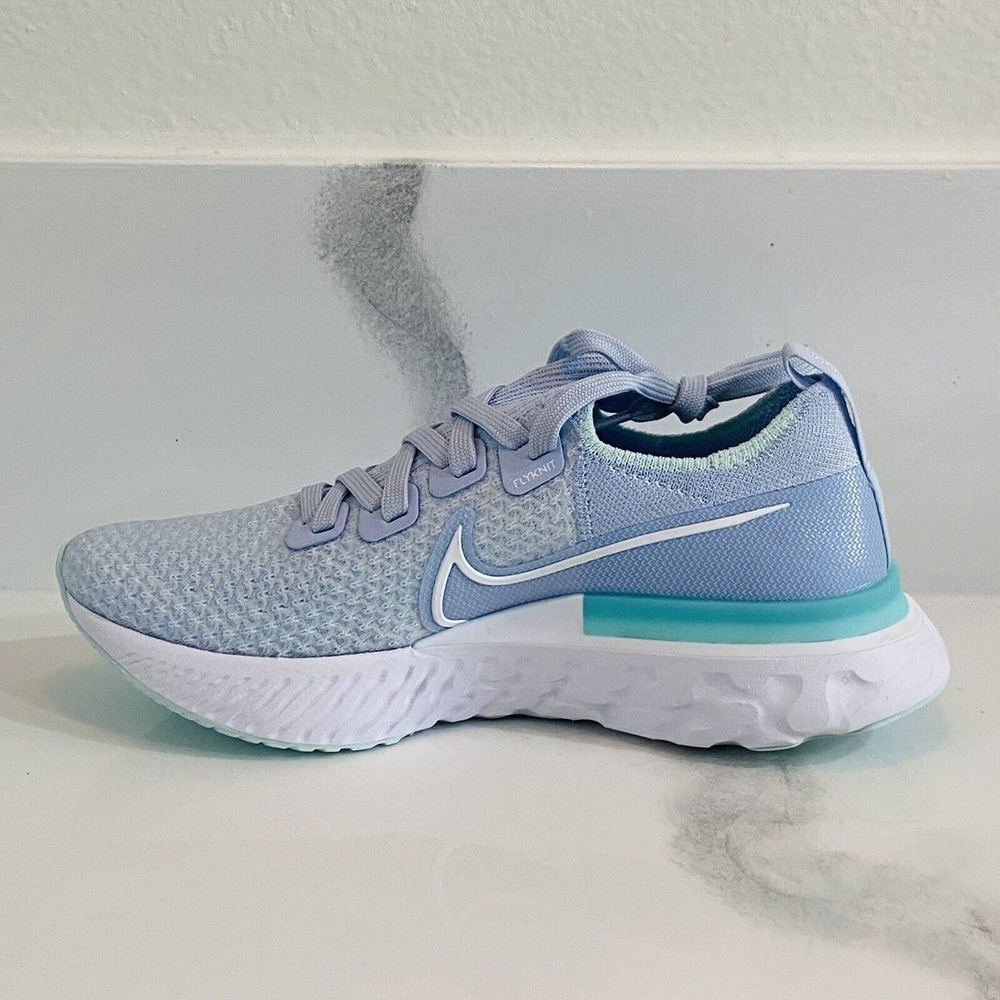 Nike Wmns React Infinity Run Flyknit Womens 5.5 Hydrogen Blue White Running